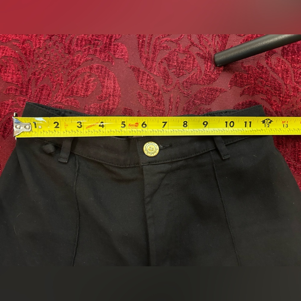 Big Bud Press Western Pants - Paintstamp Lazy Daisy Black & Cream - Size XS - Picture 12 of 13